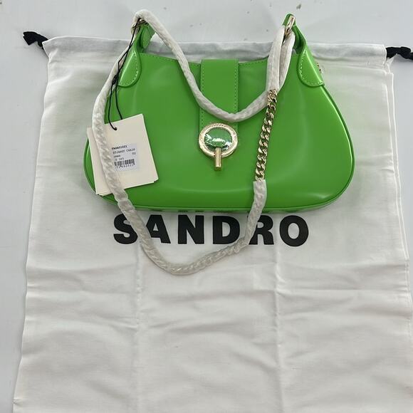 Sandro Sweet Janet Chain Bag - Lime - New with tags - $385 MSRP - Picture 9 of 10